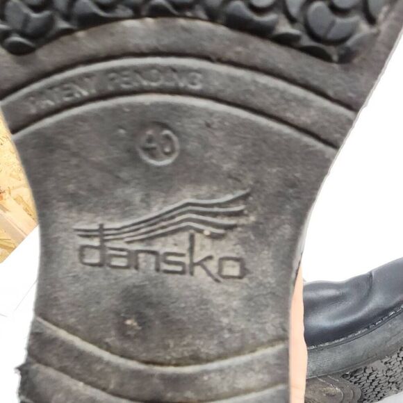 Dansko Size 9.5 Professional Clog Black Oiled Matt Leather Slip On Comfort Nursi - Picture 8 of 8